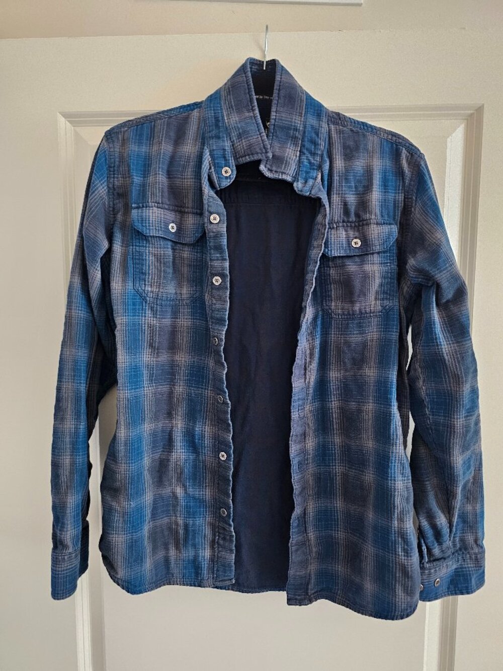KUHL Blue Plaid Button Up Long Sleeve - SMALL